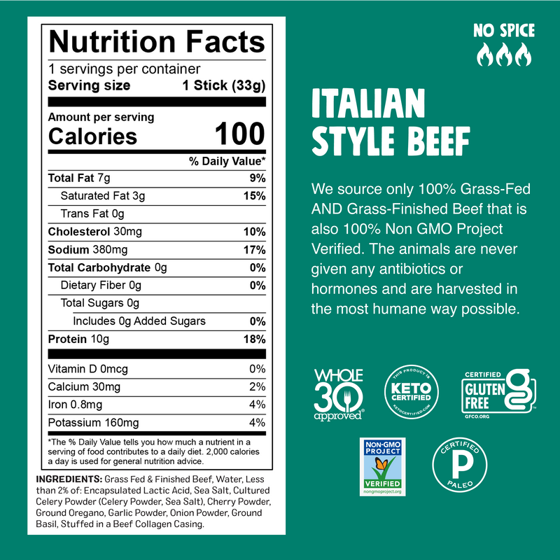 Italian Style Beef Nutrition Facts