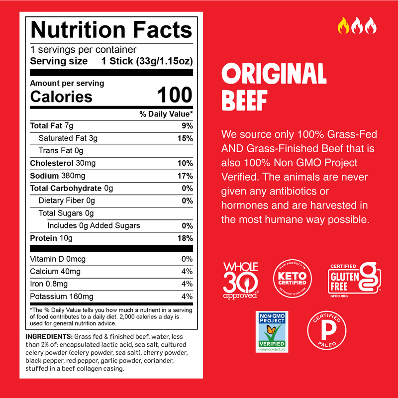 Original Beef Nutrition Facts