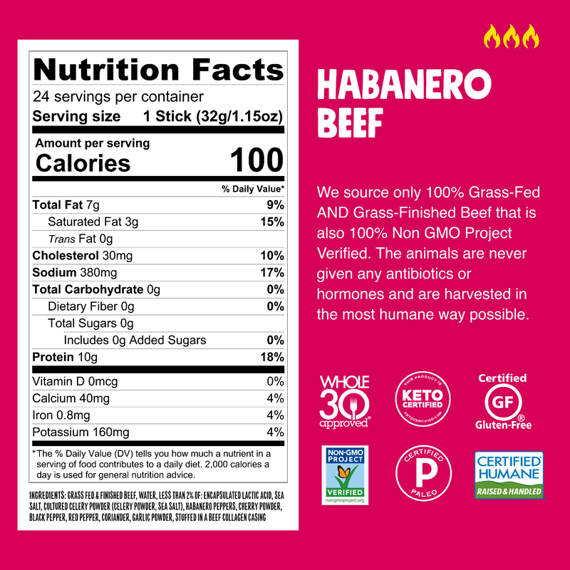 Habanero Beef Nutrition Facts